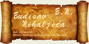 Budisav Mihaljica vizit kartica
